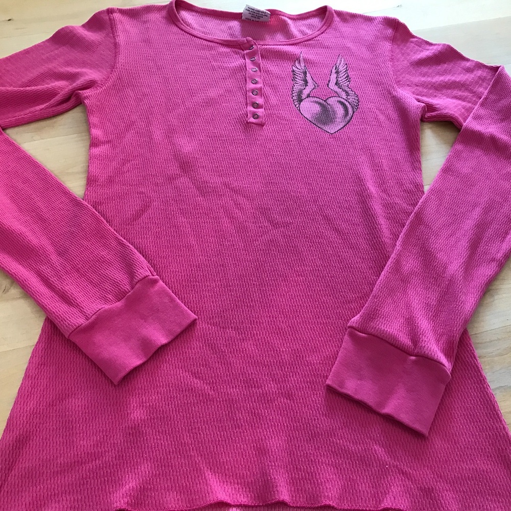 ANKH VINTAGE HENLEY THERMAL/DESIGNER TOP